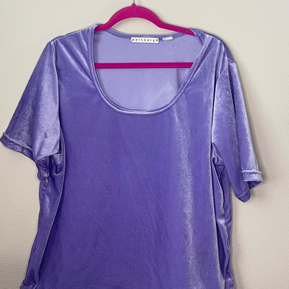 Purple Velvet Top 2X Partners ii